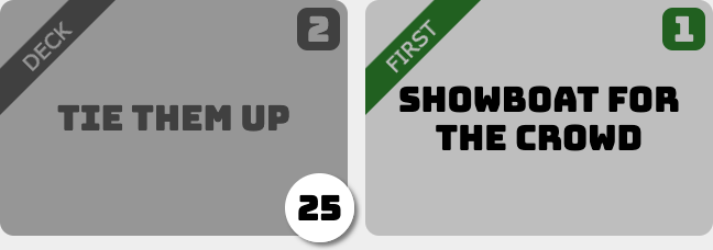 A section of the game screenshot, showing the challenge deck.